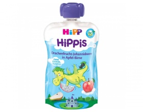 Hipp Hippis Φρουτοπολτός με Γεύση Μήλο, Αχλάδι, Dragon Fruit και Φραγκοστάφυλο, 1+ έτος, 100g