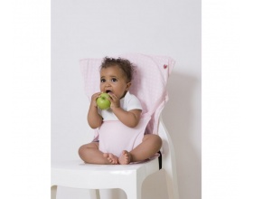 Baby To Love Kάθισμα Φαγητού που Χωράει στην Τσάντα, 6-36m, 15kg Max Χρώμα Ροζ-Λευκό Αστέρια, 1τμχ.
