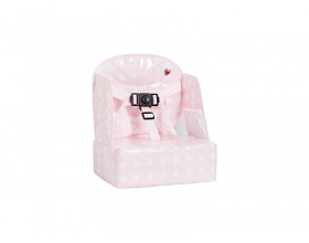 Baby To Love Κάθισμα Φαγητού Αδιάβροχο Χρώμα Ρόζ με Αστέρια, 15kg Max, 6-36m, 1τμχ.