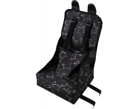 Minene Booster Φορητό Καθισματάκι Φαγητού, Χρώμα Μαυρο με Αστερια,  1τμχ