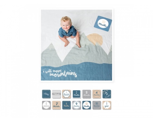 Lulujo Θεματική Μουσελίνα για να Αποθανατήσετε τα Στάδια Ανάπτυξης του Μωρού σας με θεμα "I Will Move Mountains", 1τμχ Lulujo Θεματική Μουσελίνα για να Αποθανατήσετε τα Στάδια Ανάπτυξης του Μωρού σας με θεμα "I Will Move Mountains", 1τμχ