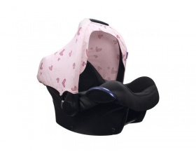 Dooky Ηλιοπροστασία UV για Κάθισμα Αυτοκινήτου 0+m DK126391, Χρώμα Ροζ με Καρδούλες 1τμχ