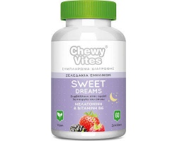 Chewy Vites Adults Sweet Dreams Oμαλή Λειτουργία του Ύπνου για ενήλικες σε μορφή gummies για εύκολη μάσηση και κατάποση με υπέροχη γεύση μούρων 60 ζελεδάκια