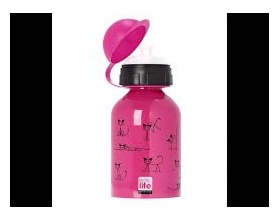 Ecolife Kids Decor, Μεταλλικό Ανοξείδωτο Παγουράκι Cats, 400ml