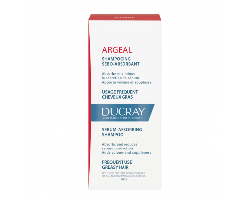 DUCRAY Argeal Σαμπουάν αγωγής για λιπαρά μαλλιά για συχνή χρήση , εξισορροπει την παραγωγή σμήγματος 200ml DUCRAY Argeal Σαμπουάν αγωγής για λιπαρά μαλλιά για συχνή χρήση , εξισορροπει την παραγωγή σμήγματος 200ml