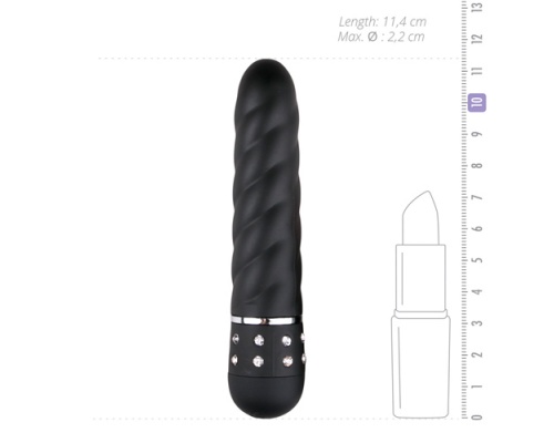 Mini Vibrator Twisted,Δονητής με περιστρεφόμενη κεφάλη σε χρώμα μαύρο, 1 τμχ Mini Vibrator Twisted,Δονητής με περιστρεφόμενη κεφάλη σε χρώμα μαύρο, 1 τμχ