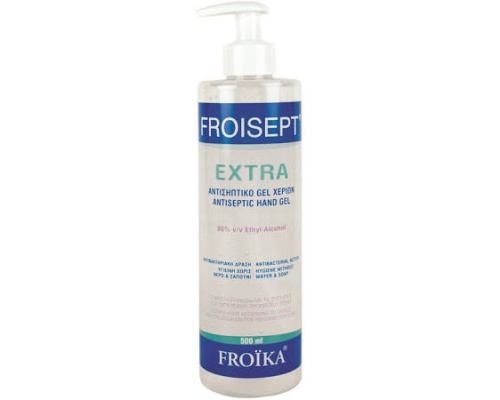 Froika Froisept Αντισηπτικό Gel 80% Αιθυλική Αλκοόλη, 500ml  Froika Froisept Αντισηπτικό Gel 80% Αιθυλική Αλκοόλη, 500ml