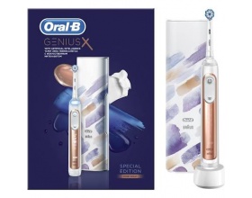 Oral-B Special Rose Gold Edition Genius X Ρόζ χρυσό Ηλεκτρική Οδοντόβουρτσα &  Θήκη Ταξιδίου, 1τμχ  