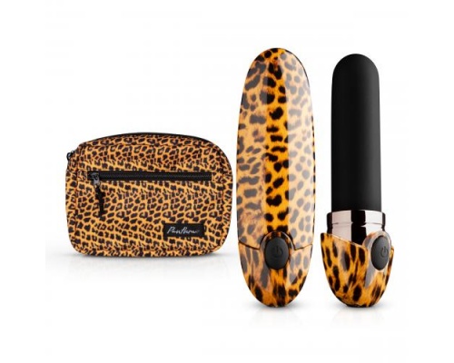 Asha Lipstick Vibrator, Δονητής σε σχήμα κραγιόν και χρώμα λεοπάρ μαζί με τσαντάκι μέσης, 1 τμχ. Asha Lipstick Vibrator, Δονητής σε σχήμα κραγιόν και χρώμα λεοπάρ μαζί με τσαντάκι μέσης, 1 τμχ.