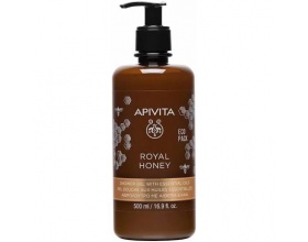 Apivita Royal Honey, κρεμώδες αφρόλουτρο με αιθέρια έλαια με πλούσια σύνθεση ιδανικό και για ξηρές επιδερμίδες, εμπνευσμένο από τις μοναδικές ιδιότητες του θυμαρίσιου μελιού 500ml 