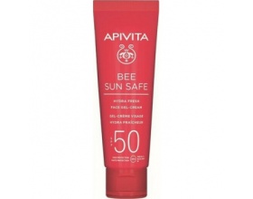 APIVITA BEE SUN SAFE Hydra Fresh Face Gel cream SPF50 ,Ενυδατική κρέμα - τζέλ για πρόσωπο ελαφριά υφή με θαλάσσια φύκη & πρόπολη 50ml 