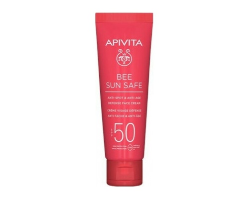 APIVITA BEE SUN SAFE Anti-Spot & Anti-Age Face Cream SPF50 , Αντηλιακή κρέμα προσώπου κατά των πανάδων & των ρυτίδων με θαλάσσια φύκη & πρόπολη 50ml  APIVITA BEE SUN SAFE Anti-Spot & Anti-Age Face Cream SPF50 , Αντηλιακή κρέμα προσώπου κατά των πανάδων & των ρυτίδων με θαλάσσια φύκη & πρόπολη 50ml