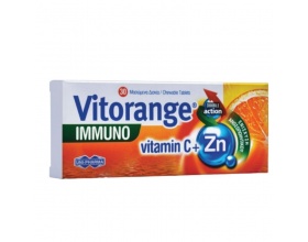 UNIPHARMA Vitorange Immuno Vitamin C + Zn Συμπλήρωμα διατροφής με τη συνεργιστική δράση της Βιταμίνης C και του Ψευδαργύρου, για ενίσχυση του ανοσοποιητικού και προστασία απο το οξειδωτικό στρες 30 Μασώμενα Δισκία UNIPHARMA Vitorange Immuno Vitamin C + Zn Συμπλήρωμα διατροφής με τη συνεργιστική δράση της Βιταμίνης C και του Ψευδαργύρου, για ενίσχυση του ανοσοποιητικού και προστασία απο το οξειδωτικό στρες 30 Μασώμενα Δισκία