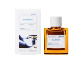 Korres Eau de Toilette Blue Sage, Lime & Fir Wood, Ανδρικό Αρωμα με νότες από μπλε φασκόμηλο, μοσχολέμονο και ξύλο έλατου, 50ml