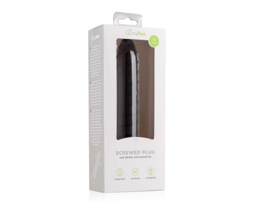 EasyToys Screwed Plug Anal Vibrator, Large, Πρωκτικός Δονητής με 10 διαφορετικές ρυθμίσεις δόνησεις σε χρώμα μαύρο, 1 τμχ. EasyToys Screwed Plug Anal Vibrator, Large, Πρωκτικός Δονητής με 10 διαφορετικές ρυθμίσεις δόνησεις σε χρώμα μαύρο, 1 τμχ.