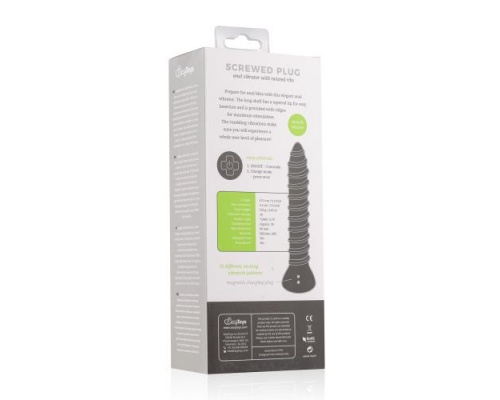 EasyToys Screwed Plug Anal Vibrator, Large, Πρωκτικός Δονητής με 10 διαφορετικές ρυθμίσεις δόνησεις σε χρώμα μαύρο, 1 τμχ. EasyToys Screwed Plug Anal Vibrator, Large, Πρωκτικός Δονητής με 10 διαφορετικές ρυθμίσεις δόνησεις σε χρώμα μαύρο, 1 τμχ.