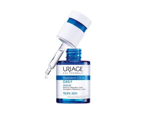Uriage Bariéderm-Cica Daily Sérum Oρός υψηλής ανοχής ενισχύει, προστατεύει και επανορθώνει το ταλαιπωρημένο και ευαισθητοποιημένο δέρμα 30 ml
