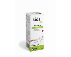 Uplab  KidzLab K2+D3+Ca Συμπλήρωμα διατροφής σύνθετη φόρμουλα στην υγεία των οστών και των δοντιών με γεύση φράουλα 120ml 