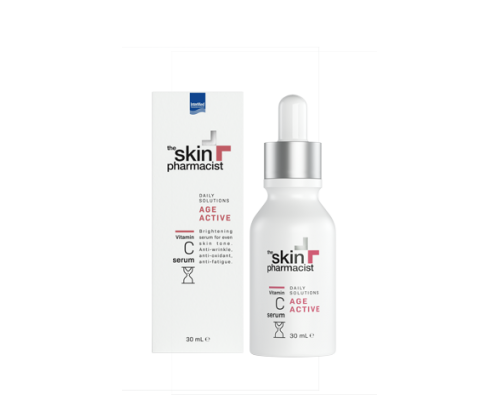 THE SKIN PHARMACIST ΑGE ACTIVE Vitamin C serum Ορός λάμψης για ομοιόμορφο τόνο. Αντιμετώπιση των ρυτίδων, της οξειδωτικής φθοράς και της κουρασμένης όψης 30ml  THE SKIN PHARMACIST ΑGE ACTIVE Vitamin C serum Ορός λάμψης για ομοιόμορφο τόνο. Αντιμετώπιση των ρυτίδων, της οξειδωτικής φθοράς και της κουρασμένης όψης 30ml