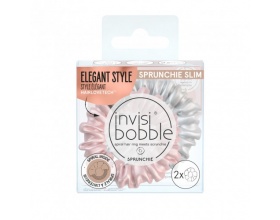  Invisibobble Sprunchie Slim Bella chrome Ρόζ-Μπέζ, 2 τεμάχια 