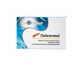 VIOGENESIS Cholestromol Τρόφιμο για ειδικούς ιατρικούς σκοπούς Για τη διαιτητική διαχείριση σε υπερχοληστεριναιμία 60 κάψουλες VIOGENESIS Cholestromol Τρόφιμο για ειδικούς ιατρικούς σκοπούς Για τη διαιτητική διαχείριση σε υπερχοληστεριναιμία 60 κάψουλες