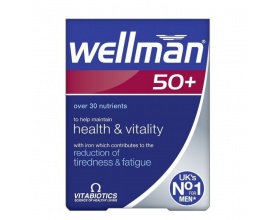 Vitabiotics Wellman 50+ 30tabs, Συμπλήρωμα διατροφής με μια μοναδική σύνθεση 31 θρεπτικών συστατικών, ειδικά σχεδιασμένη για άντρες άνω των 50 ετών