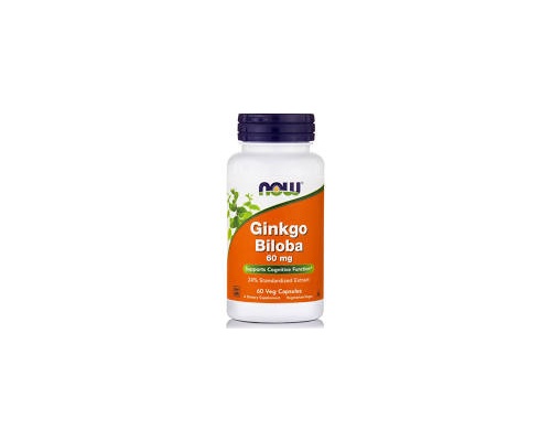 Now Foods Ginkgo Biloba 60 mg, (24% Extract), w/ Olive Leaf, Για την Καλή Λειτουργία του Εγκεφάλου & την Ενίσχυση της Μνήμης  60 Vcaps   Now Foods Ginkgo Biloba 60 mg, (24% Extract), w/ Olive Leaf, Για την Καλή Λειτουργία του Εγκεφάλου & την Ενίσχυση της Μνήμης  60 Vcaps