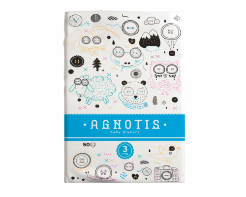 Agnotis Βρεφικές Πάνες No3 (4-9 Kg), 50Τεμ Agnotis Βρεφικές Πάνες No3 (4-9 Kg), 50Τεμ