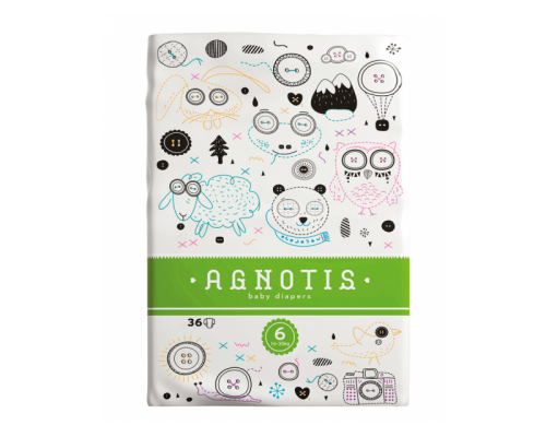 Agnotis Βρεφικές Πάνες No6 (16-30 Kg), 36Τεμ Agnotis Βρεφικές Πάνες No6 (16-30 Kg), 36Τεμ