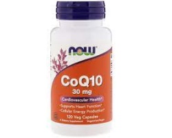 Now Foods CoQ10 30 mg Vegetarian, Συμπλήρωμα Διατροφής που στηρίζει την υγιή λειτουργία του καρδιαγγειακού και ανοσοποιητικού συστήματος, 120 κάψουλες