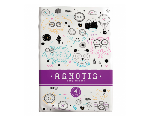 Agnotis Baby  Βρεφικές Πάνες No4 (7-18 Kg), 44Τεμ Agnotis Baby  Βρεφικές Πάνες No4 (7-18 Kg), 44Τεμ