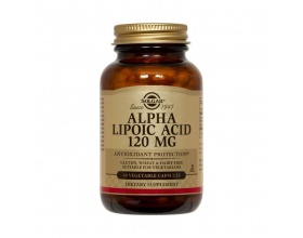  Solgar Alpha Lipoic Acid 120mg Συμπλήρωμα Διατροφής Άλφα Λιποϊκού Οξέως με Αντιοξειδωτική Δράση για Τόνωση του Οργανισμού, 60vegcaps