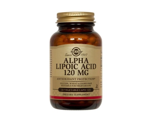 Solgar Alpha Lipoic Acid 120mg Συμπλήρωμα Διατροφής Άλφα Λιποϊκού Οξέως με Αντιοξειδωτική Δράση για Τόνωση του Οργανισμού, 60vegcaps  Solgar Alpha Lipoic Acid 120mg Συμπλήρωμα Διατροφής Άλφα Λιποϊκού Οξέως με Αντιοξειδωτική Δράση για Τόνωση του Οργανισμού, 60vegcaps