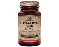Solgar Alpha Lipoic Acid 60mg Συμπλήρωμα Διατροφής Άλφα Λιποϊκού Οξέως με Αντιοξειδωτική Δράση για Τόνωση του Οργανισμού, 30vegcaps Solgar Alpha Lipoic Acid 60mg Συμπλήρωμα Διατροφής Άλφα Λιποϊκού Οξέως με Αντιοξειδωτική Δράση για Τόνωση του Οργανισμού, 30vegcaps