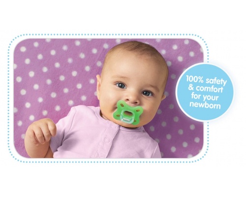 Mam Comfort 0-2m, Πιπίλα Όλο Σιλικόνη με Ενιαίο Σχεδιασμό, 126S Χρώμα Πράσινο, 2τμχ
