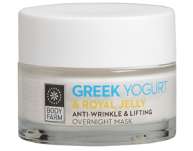 Bodyfarm Αντιρυτιδική και lifting Μάσκα Νύχτας με Γιαούρτι & Βασιλικό πολτό, 50ml