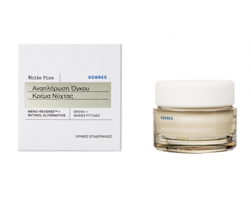 Korres White Pine Λευκή Πεύκη Κρέμα Νύχτας Αναπλήρωση Όγκου, Θρέψη & Βαθιές Ρυτίδες 40ml 