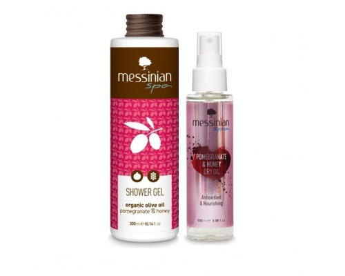Messinian Spa Dry Oil Ρόδι-Μέλι 100ml & Δώρο Shower Gel Ρόδι-Μέλι 300ml Messinian Spa Dry Oil Ρόδι-Μέλι 100ml & Δώρο Shower Gel Ρόδι-Μέλι 300ml