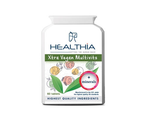 Healthia Xtra Vegan Multivits Πολυβιταμίνη με Όλες τις Απαραίτητες Βιταμίνες Μέταλλα και Ιχνοστοιχεία Κατάλληλη για Χορτοφάγους, 60tabs Healthia Xtra Vegan Multivits Πολυβιταμίνη με Όλες τις Απαραίτητες Βιταμίνες Μέταλλα και Ιχνοστοιχεία Κατάλληλη για Χορτοφάγους, 60tabs