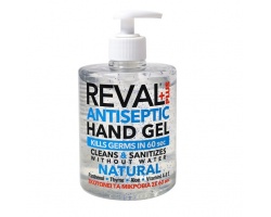 Intermed Reval Plus Antiseptic Hand Gel Natural Αντισηπτικό Χεριών Χωρίς Άρωμα, 500ml  Intermed Reval Plus Antiseptic Hand Gel Natural Αντισηπτικό Χεριών Χωρίς Άρωμα, 500ml
