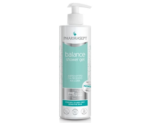Pharmasept Balance Shower Gel Αφρόλουτρο για Πρόσωπο & Σώμα για την Ξηρή/Πολύ Ξηρή και Ευαίσθητη Επιδερμίδα, 500ml  Pharmasept Balance Shower Gel Αφρόλουτρο για Πρόσωπο & Σώμα για την Ξηρή/Πολύ Ξηρή και Ευαίσθητη Επιδερμίδα, 500ml