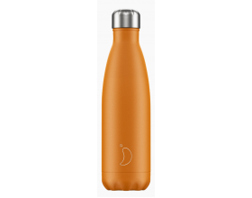 Chilly's Bottles, Μπουκάλι Νερού-Θερμός από Ανοξείδωτο Ατσάλι, Neon Orange, 500ml.