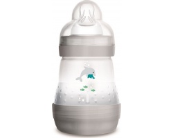 Mam Anti-Colic 350s, Mπιμπερό κατά των κολικών, με θηλή από Σιλικόνη, από 0+ μηνών, Θηλή-μετάξι από σιλικόνη, Μικρή ροή χρώματος Γκρι 160ml Mam Anti-Colic 350s, Mπιμπερό κατά των κολικών, με θηλή από Σιλικόνη, από 0+ μηνών, Θηλή-μετάξι από σιλικόνη, Μικρή ροή χρώματος Γκρι 160ml