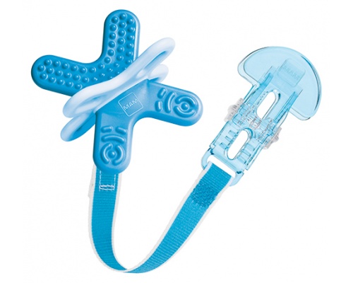 MAM Bite & Relax 566, Mini Πολυκρίκος οδοντοφυΐας Phase 2 & Clip απο 4+ Μηνών , Μπλέ Χρώμα