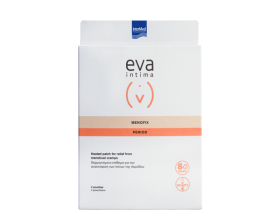 Eva Intima Menofix Αυτοκόλλητο θερμαινόμενο επίθεμα για την ανακούφιση των πόνων περιόδου, 3pouches