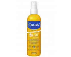 Mustela, Bebe High Protection Sun Spray, Βρεφικό-Παιδικό Αντηλιακό για Πρόσωπο &Σώμα, SPF50 200ml.