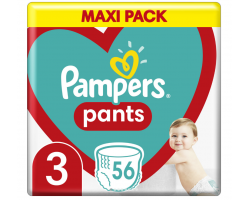 Pampers Pants Μέγεθος 3 Maxi Pack 6-11 kg, Βρεφικές Πάνες Βρακάκι 56τμχ. Pampers Pants Μέγεθος 3 Maxi Pack 6-11 kg, Βρεφικές Πάνες Βρακάκι 56τμχ.