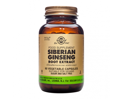 Solgar Siberian Ginseng Root Extract Σιβηριανό Τζίνσενγκ για Τόνωση & Ενίσχυση της Άμυνας του Οργανισμού, 60vegcaps Solgar Siberian Ginseng Root Extract Σιβηριανό Τζίνσενγκ για Τόνωση & Ενίσχυση της Άμυνας του Οργανισμού, 60vegcaps