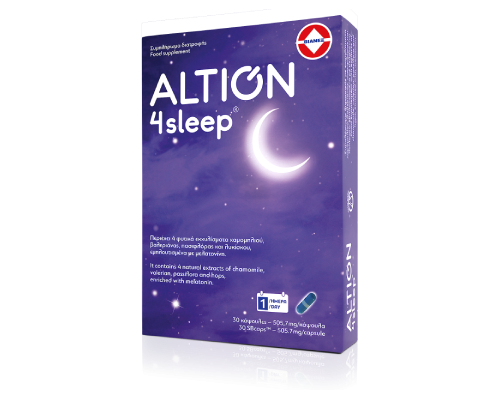 Altion 4 Sleep Συμπλήρωμα Διατροφής για Βελτίωση της Ποιότητας του Ύπνου, 30Caps