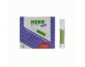 Vican Herb Micro Filter Slim 12 Πίπες, Πίπα με φίλτρο απο φυτικά εκχυλίσματα και ένζυμα για τσιγάρα slim